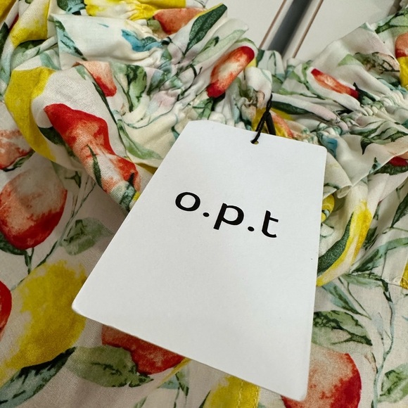 NWT OPT Allegra Dress White Fruit Print (23) - Picture 8 of 9